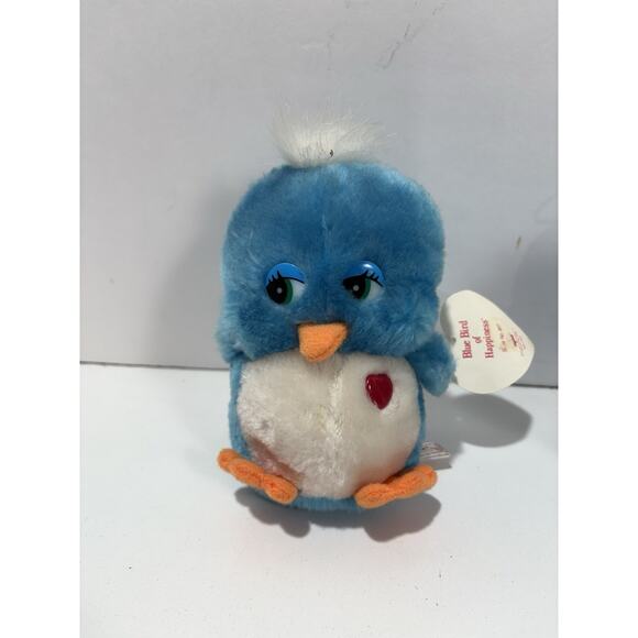 Russ Berrie Lot Of 3 Plush - 2 Blue BIRD Of Happiness Chick Chirps & 1 Lester - Picture 4 of 12